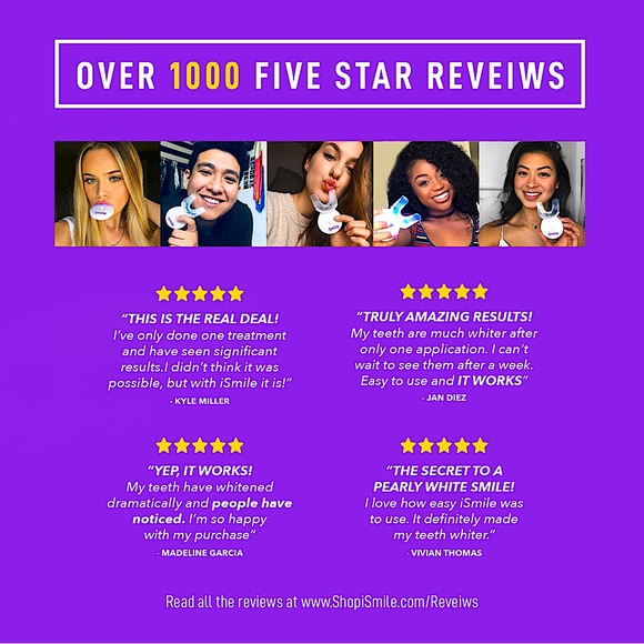 iSmile LED Light Activated Teeth Whitening Kit - Picture 4 of 6